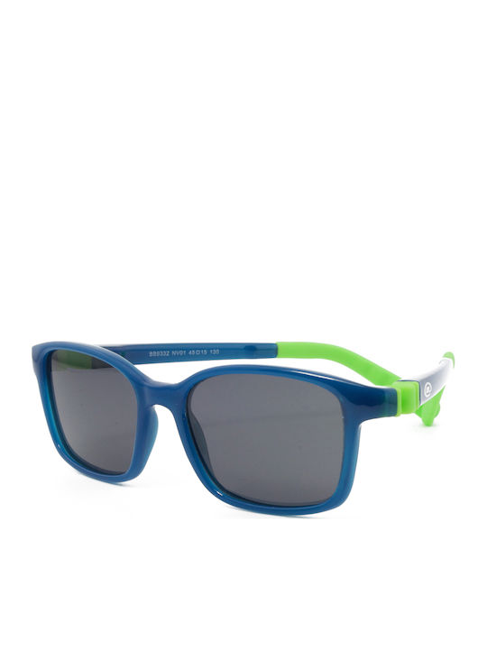Moritz Square Baby Kids Sunglasses with Polarized Lenses Blue for 1-4 Years
