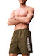Mittleres Drawstring Herren-Bademode Kurze Hosen Weiß-Haacke mit Mustern