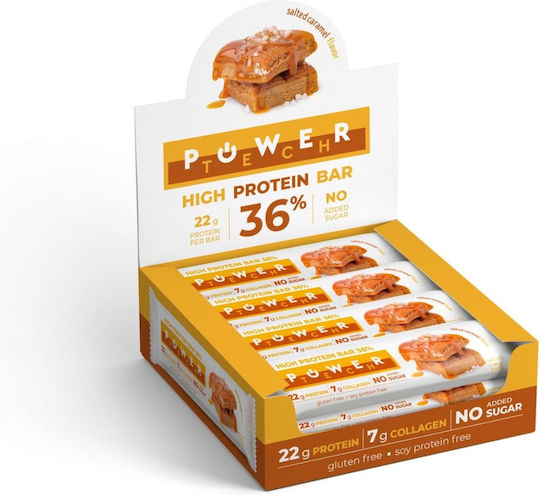 Powertech Μπάρες Πρωτεΐνης με Γεύση Salted Caramel 12x65gr