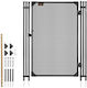 Vevor Pool Fence Gate 1.2 X 0.75 M Inground Swimming Pool Fences Gate Outdoor Security Fencing Door Kit Metal Latch 352 Gsm Teslin Pvc Mesh Round Tube Lockable Easy Installation Black