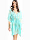 Ble Resort Collection Дамски Плажен Кафтан Тюркоазен