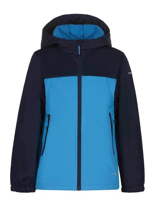Waterproof Kids Sports Jacket with Hood Blue