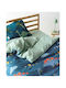 Kentia Set Kids Pillowcases from 100% Cotton 50x70cm Petrol Green