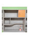 Wall Mount Wooden Bookcase Orange 100x30x100cm