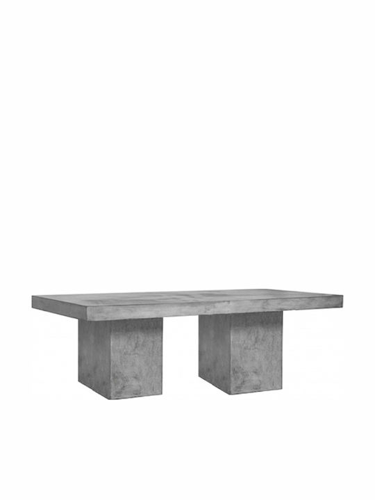 Solides Esszimmer- und Küchentisch aus Grau Beton 200x100x76cm