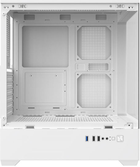 Darkflash C365 Gaming Midi-Turm Computergehäuse mit Seitenfenster Weiß