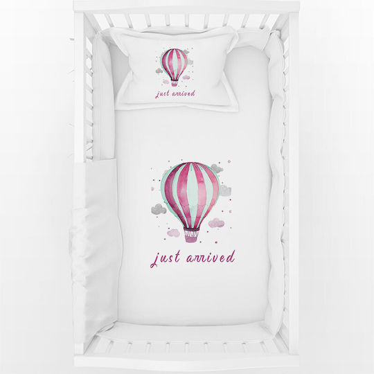 Bonjour Bebe Set Baby Sheets Crib Cotton Pink
