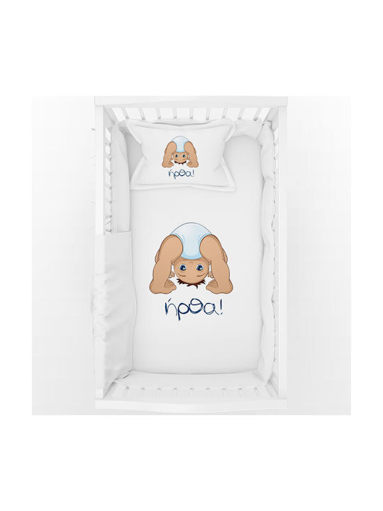 Bonjour Bebe Set Baby Crib Cotton White Sheets