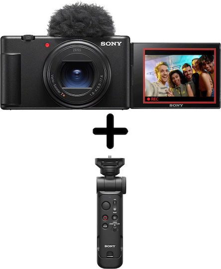 Sony ZV-1 II + GP-VPT3 Compact Φωτογραφική Μηχανή 20.1MP 4K UHD Οπτικού Ζουμ 2.7x Μαύρη