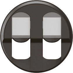 Celiane Plate Double RJ45 Socket Black