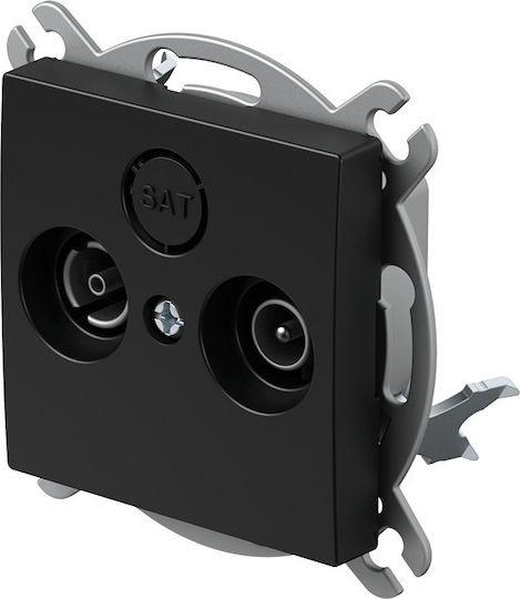 Tv-r Aerial Socket 10db Bk Xo Logiq