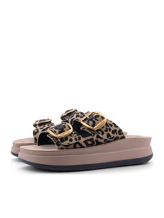 Fantasy Sandals Women's Flat Sandals Leopard Ve...
