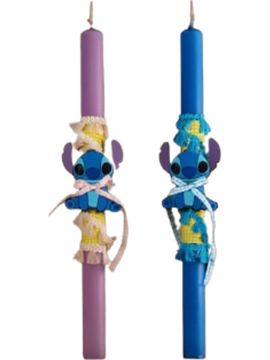 Easter Candle Round with Box Purple LP 5208