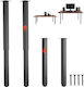 Vevor Metal Furniture Leg with Regulator 4 Pieces Suitable for Table Coffee Table Desk 61cm Black