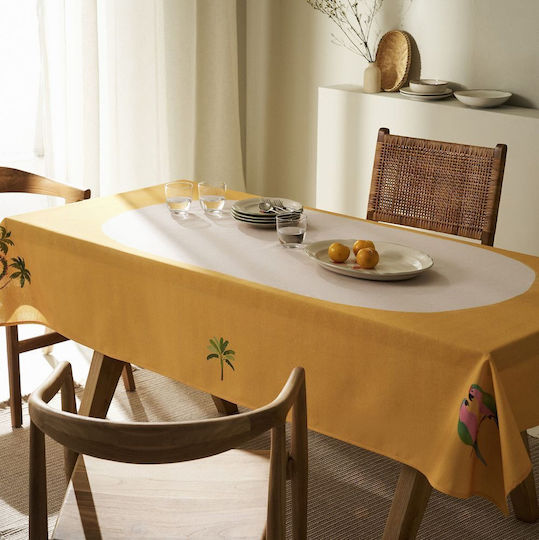 Gofis Home Τραπεζομάντηλο Αλέκιαστο Zamira 384 Κίτρινο 135x180εκ.