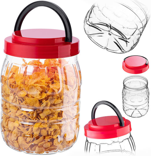 Kadax Nudeln Glas mit Kunststoffverschluss Rot 2000ml