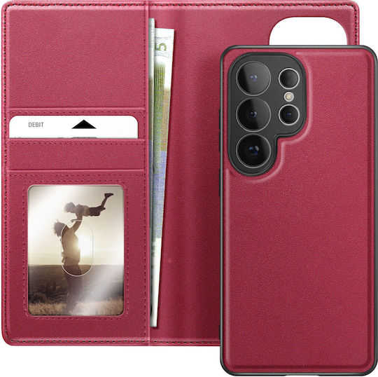 Mayaxess 2-in-1 Wallet Case Galaxy S26 Ultra Detachable Shell Red