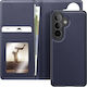 Mayaxess 2-in-1 Wallet Case Galaxy S26 Detachable Shell Dark Blue