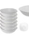 Kadax Bol Pentru Salată Din Sticlă Albă 15cm 6 Bucăți