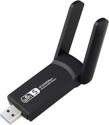 Wireless Ac 1300 Dual-band Adapter 1200mbps Usb 3.0 2.4g/5g Long Range 2 Antennas Black Wireless Ac 1300 Dual-band Adapter 1200mbps Usb 3.0 2.4g/5g Long Range 2 Antennas Black