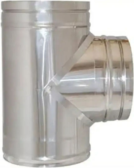 T-Piece 90° Inox Cu Perete Simplu Tub De Fum Φ150