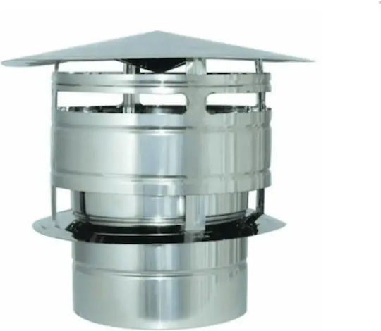 Chimney Crown Stainless Steel Windproof Heavy Type Techno Inox Diameter 160