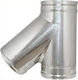 Sucursala 135° Inox Cu Perete Simplu Φ180