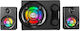 Rampage RMS-G8 Computer Speakers 2.1 With RGB Lighting and 25W Power Black