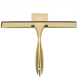 Sersimo Edelstahl Badezimmer Fensterreiniger mit Saugnapf 25 cm Klinge Glänzende Goldoptik Sersimo Edelstahl Badezimmer Fensterreiniger mit Saugnapf 25 cm Klinge Glänzende Goldoptik