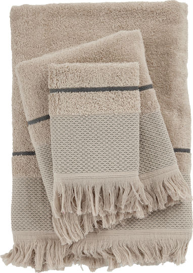 Das Home Bath Towels Set of 3 pcs 0842 Taupe Weight 450gsm