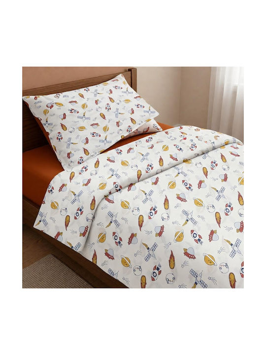 MayHome Set Single Cotton Beige Sheets 160x240cm