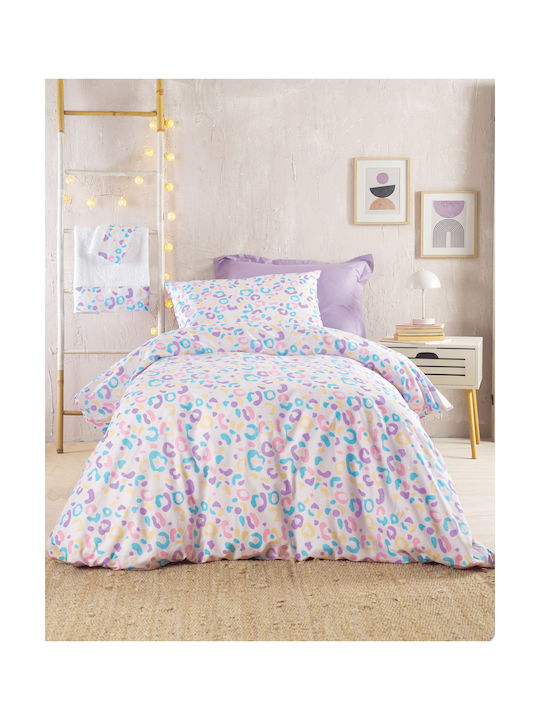 Rythmos Σετ Σεντόνια Ημίδιπλα Βαμβακερά 160x260cm 3τμχ