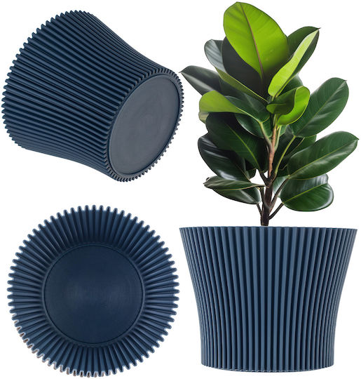 Kadax Ghiveci De Flori Din Plastic Albastru Navy 13 Cm