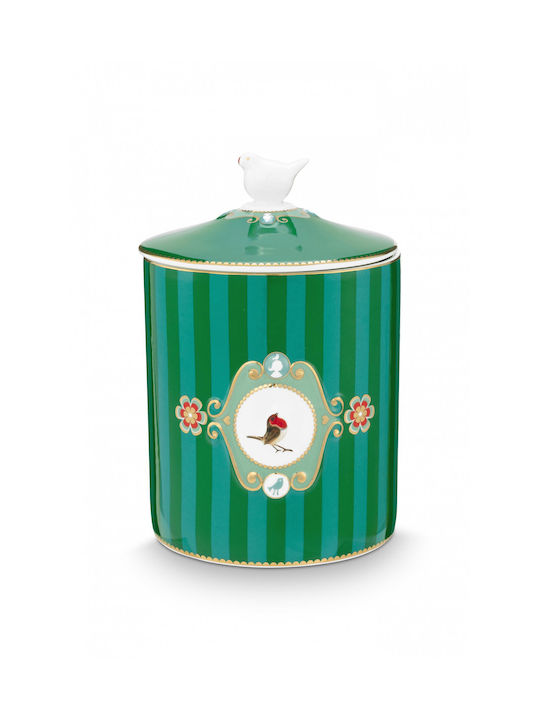 PiP Studio Love Birds General Use Vase with Lid Porcelain Green 1300ml