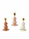 Beauty Home Metal Candle Holder In Orange Colour 8.5x15cm