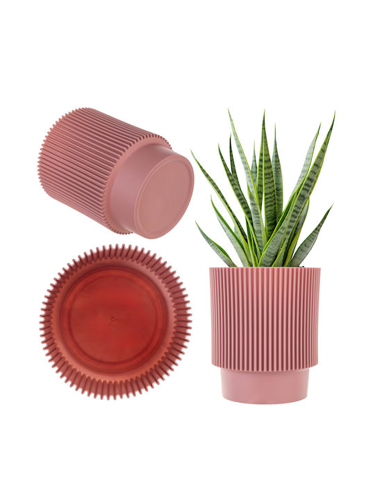 Kadax Ghiveci De Flori Din Plastic Roz 13 Cm