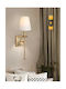 Stewehome Lampă De Perete Modernă Led Cu Abajur Conic Auriu Satinat 40cm