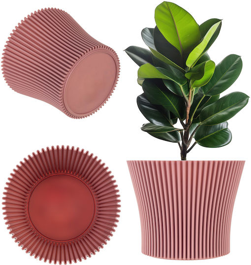Kadax Ghiveci De Flori Din Plastic Roz 17 Cm