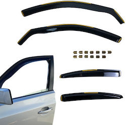 Ανεμοθραύστες Vw Passat B6 B7 2005-2014 Sedan 4τμχ Εμπρός Πίσω Μάυροι