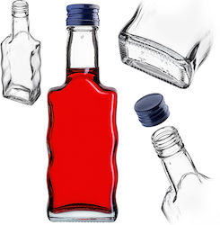 Glass 200ml Liqueur Bottle Navy Blue Cap 1 Pc