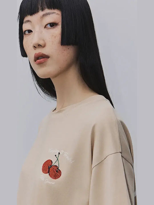 BSB Damen Oversized T-Shirt Beige