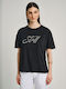 Women's Cotton Short Sleeve Top Black