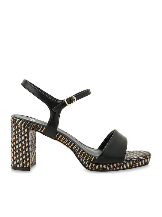 Exe Damen Sandalen Schwarz