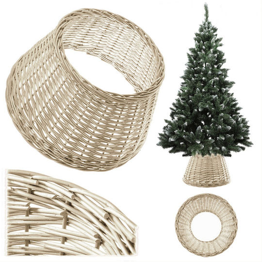 Kadax Weihnachtsbaumständer Weiß Korbweide Durchmesser 50cm