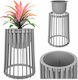 Standing Flower Stand Loft Double-sided Gray 53.5 Cm + Insert