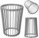 Standing Flower Plant Stand Loft Double-sided Gray 53.5 Cm