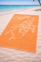 Coral Baumwolle Orange 165x90cm