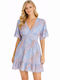 Summer Mini Dress Light Blue SL-ASD91062-26DR-Light Blue