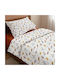 MayHome Set Kids Duvet Cover Double Size With Cotton Pillowcase Beige 180x240cm
