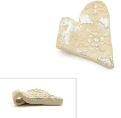 Ceramic Heart 50x45mm Silver Package 2 Pieces Ceramic Heart 50x45mm Silver Package 2 Pieces